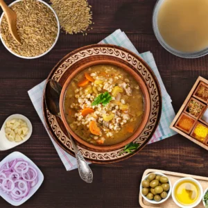 شوربة فريكة مدخنة | مطعم الحاكورة