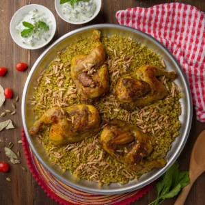صينية فريكة دجاج فلسطينية | مطعم الحاكورة